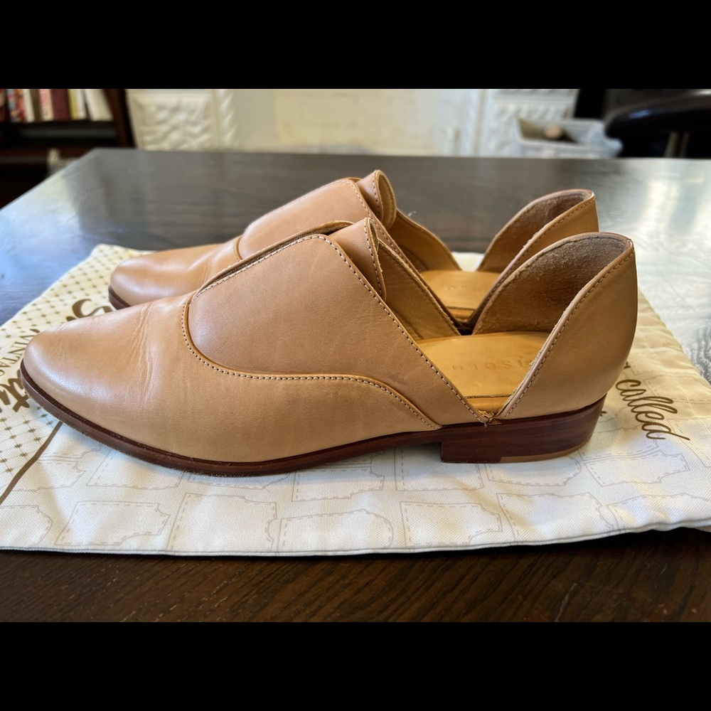 Leather Nisolo Emma d’Orsay Oxford flats